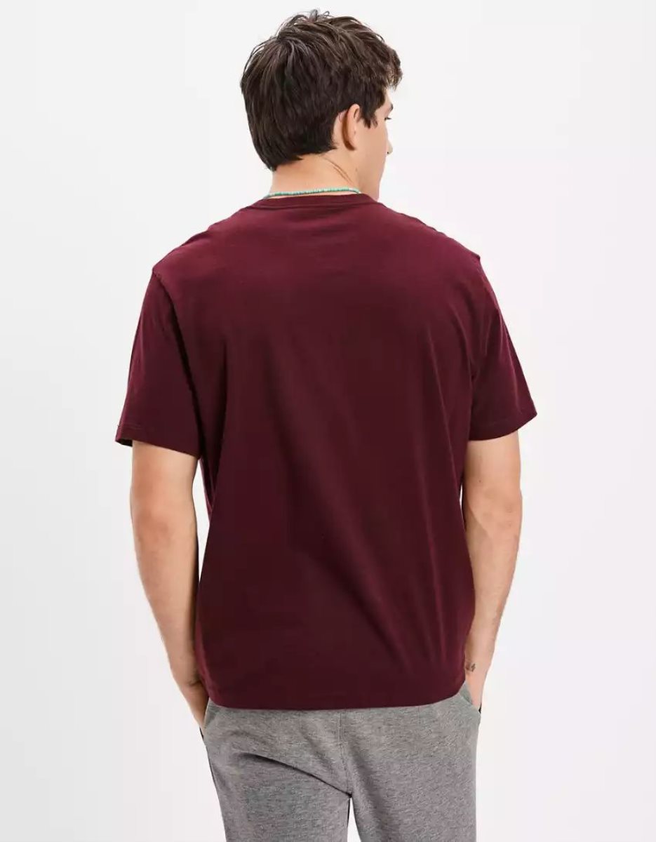 T Shirts American Eagle AE Super Soft Legend Bordeaux Homme | LMY-87593374